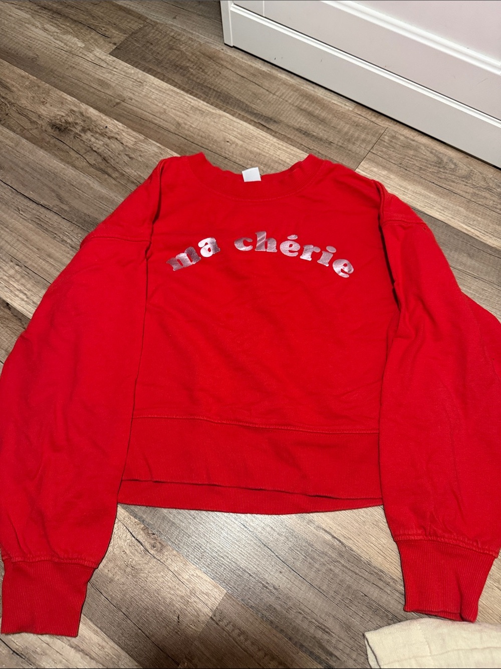 Carter's Red 'ma chérie' Crewneck Sweatshirt